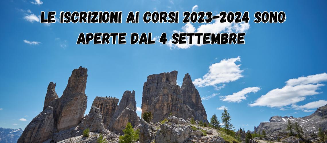 ISCRIZIONI DAL 4 SETTEMBRE