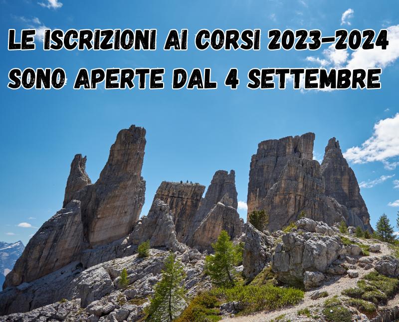 ISCRIZIONI DAL 4 SETTEMBRE