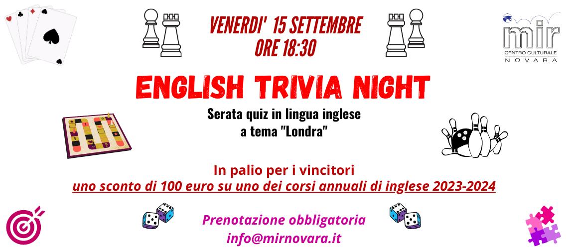 ENGLISH TRIVIA NIGHT