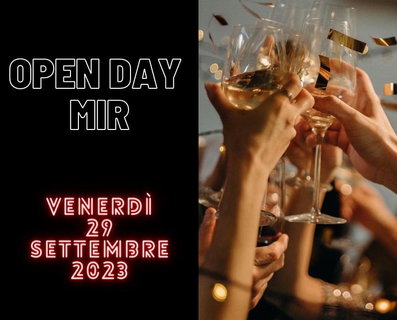 OPEN DAY MIR venerdì 29 settembre 2023