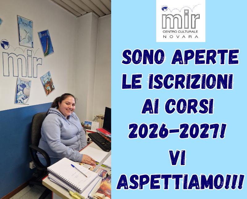 SONO APERTE LE ISCRIZIONI A TUTTI I CORSI 2026-2027!