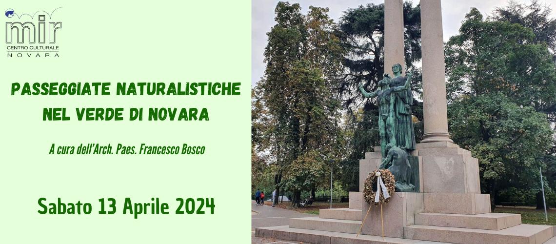 PASSEGGIATE NATURALISTICHE NEL VERDE DI NOVARA Sabato 13 aprile