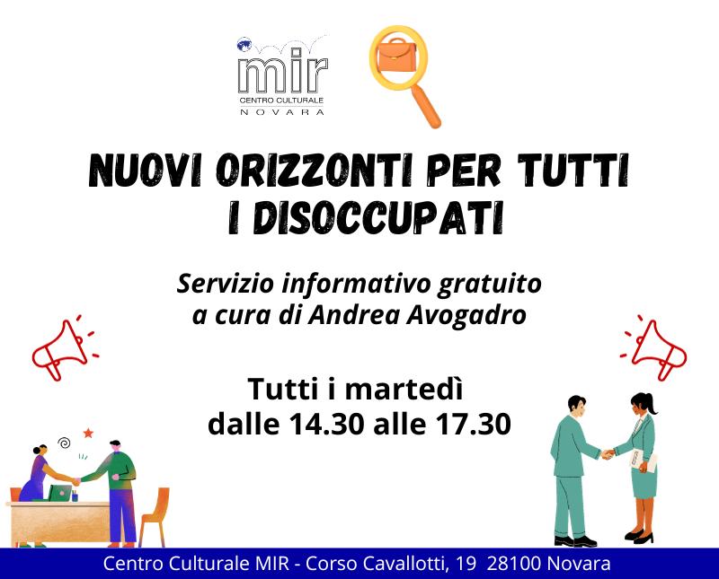 NUOVI ORIZZONTI PER I DISOCCUPATI